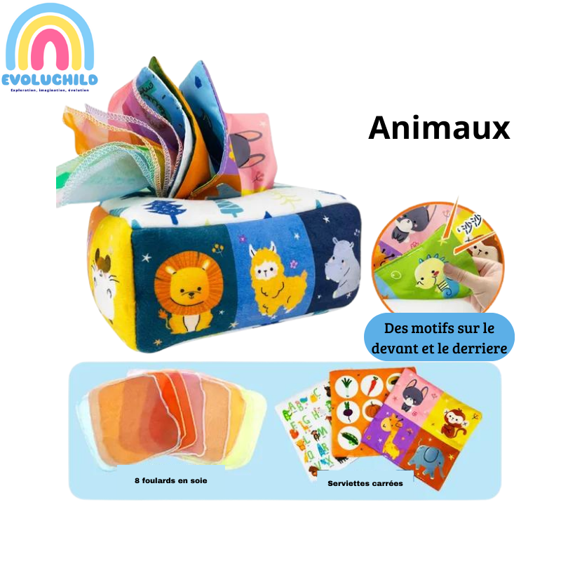 Boîte à mouchoirs Evoluchild - Evoluchild - 14:100018786Animal 11PCS