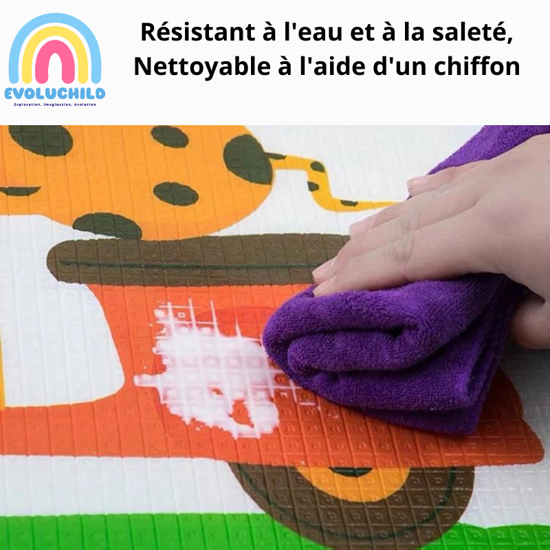 Tapis d'éveil en mousse motricité libre - Evoluchild - 14:350853#Double sided pattern;5:200007090#180x120x1cm