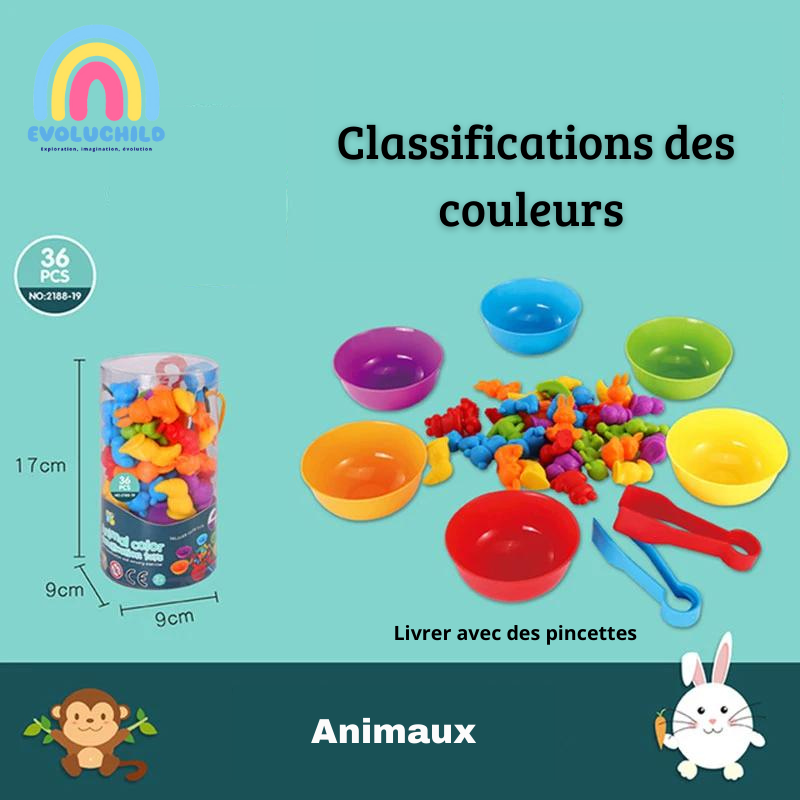Jeux de comptage et de trie montessori
