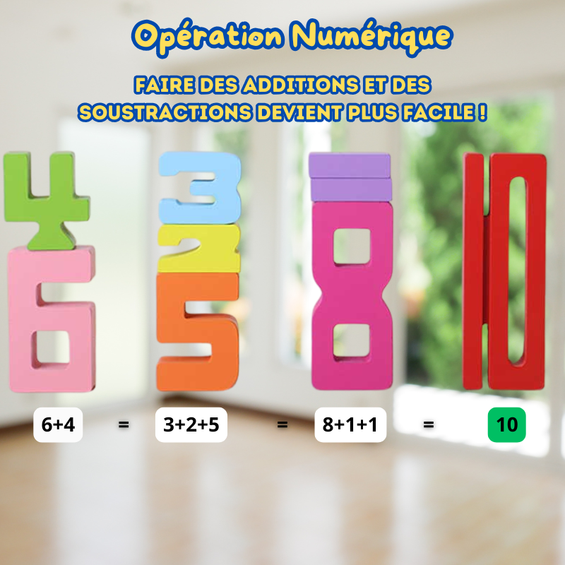 Blocs de Nombres Montessori en Bois – Le jeu parfait pour apprendre à compter !