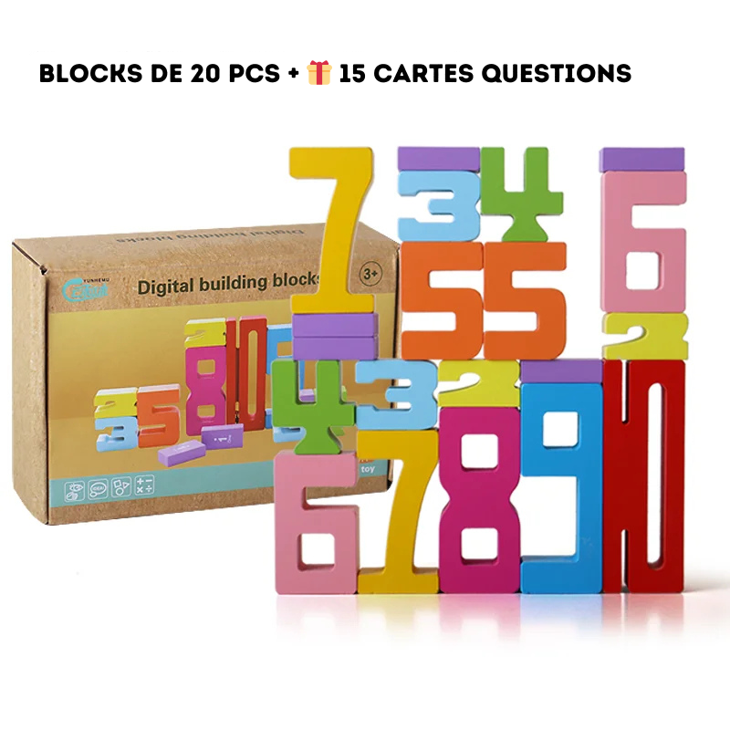 Blocs de Nombres Montessori en Bois – Le jeu parfait pour apprendre à compter !