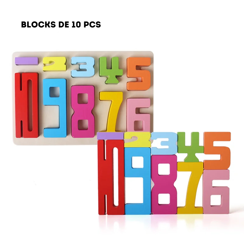 Blocs de Nombres Montessori en Bois – Le jeu parfait pour apprendre à compter !