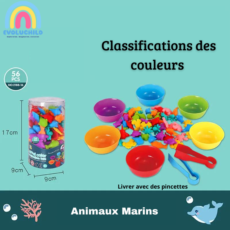 Jeux de comptage et de trie montessori