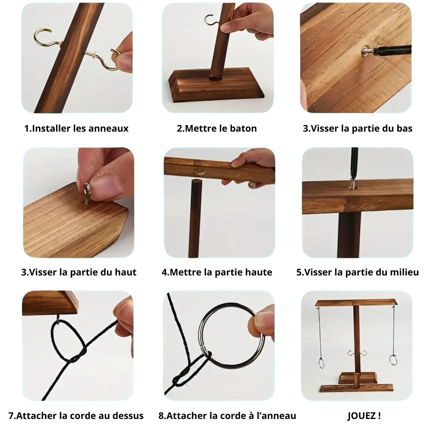 Jeu en bois de lancer d'anneaux - Evoluchild - 14:200006152#1 pcs