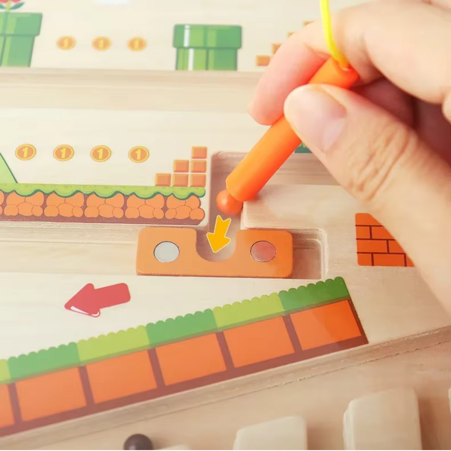 Tableau Magnétique en bois de couleurs et de chiffres pour tout-petits