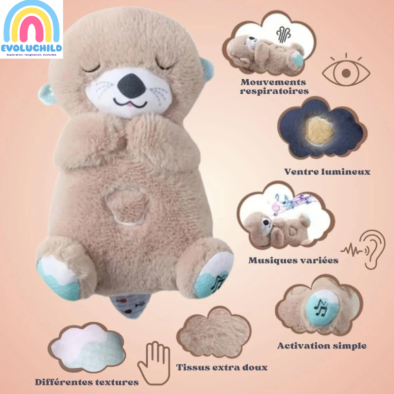 Doudou Peluche Loutre apaisante pour dormir