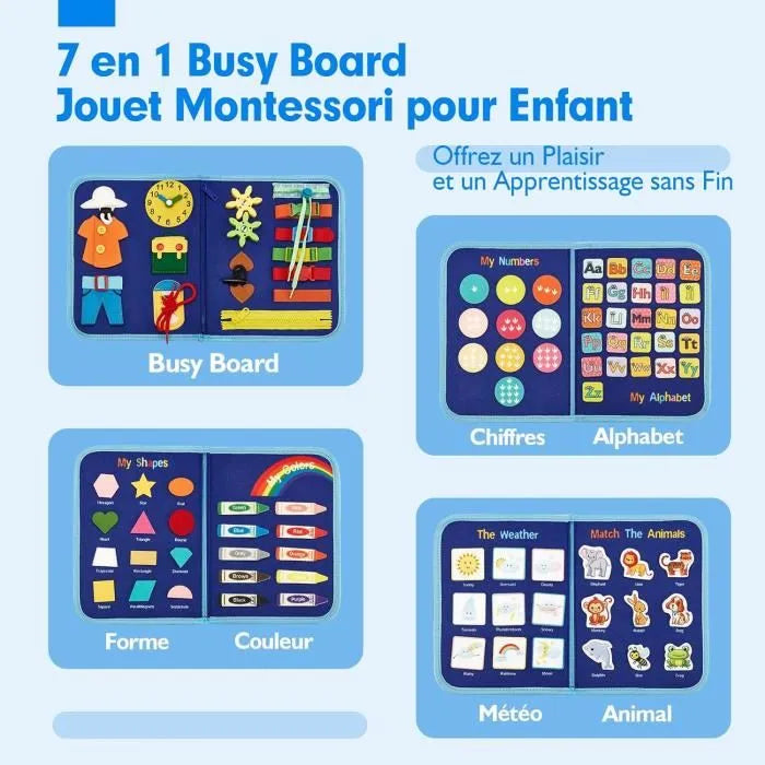 Busy Board 7 en 1 inspiration Montessori