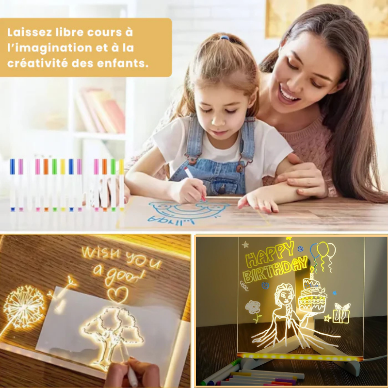 LumiBoard - Tableau de dessin Lumineux - Evoluchild - 136:173Small-15x15CM
