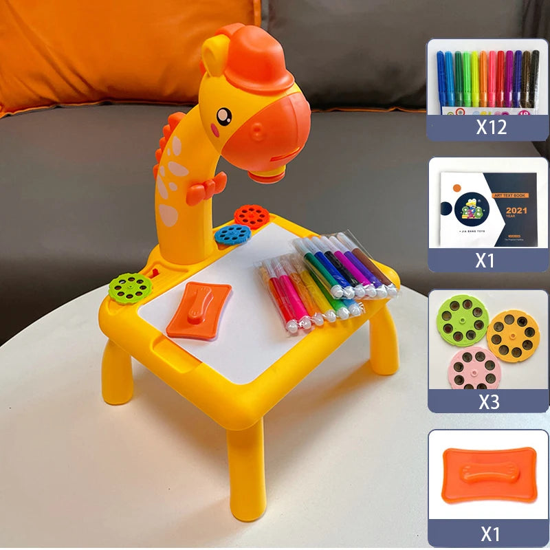 Table de dessin lumineuse enfant avec projecteur - Apprendre à dessiner en s'amusant