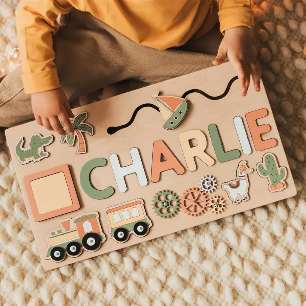 Puzzle personnalisé prenom en bois - Evoluchild - 14:200003699AW306A