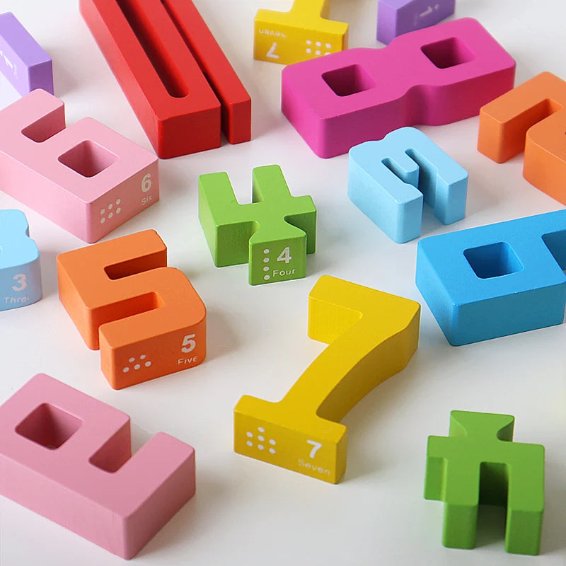 Blocs de Nombres Montessori en Bois – Le jeu parfait pour apprendre à compter !