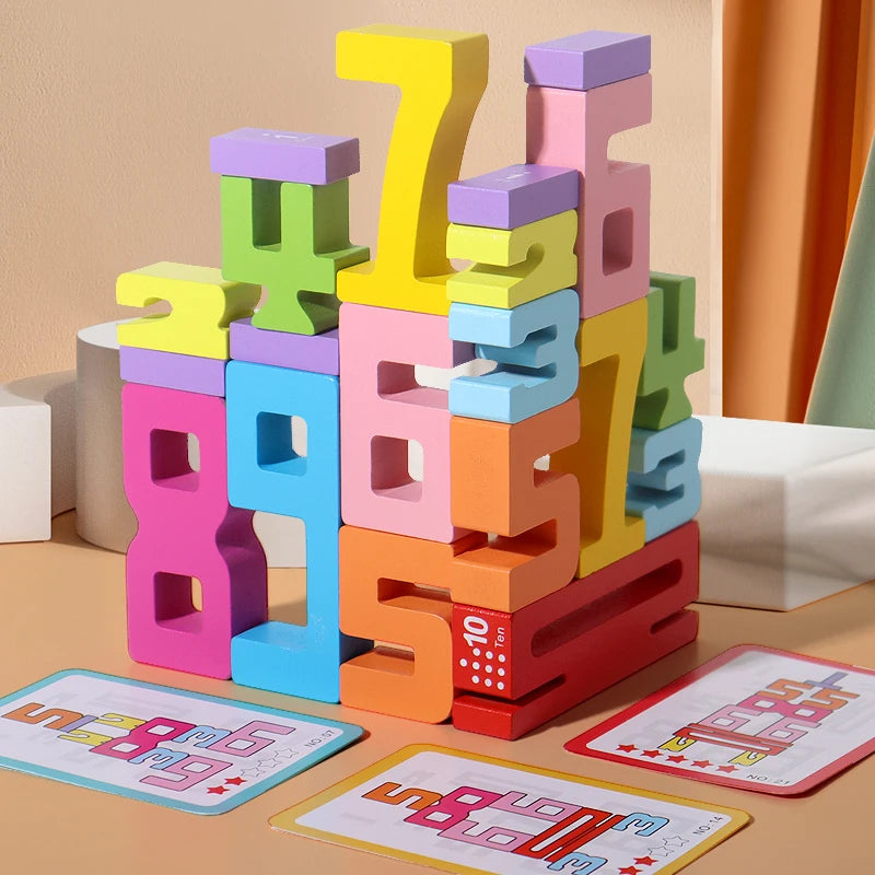 Blocs de Nombres Montessori en Bois – Le jeu parfait pour apprendre à compter !