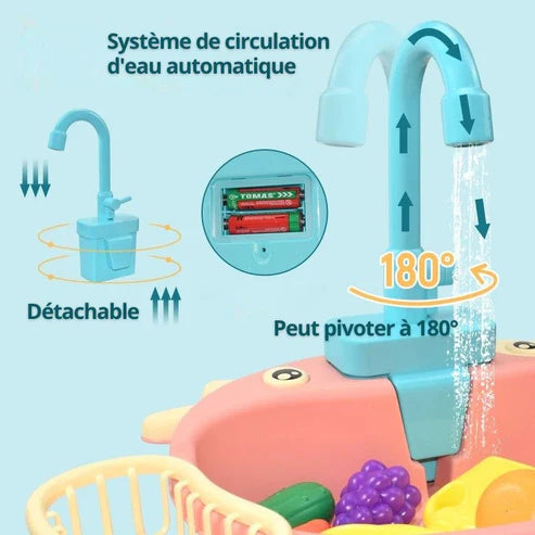 Evier de Cuisine Éducatif – Jeu de cuisine pour Enfant