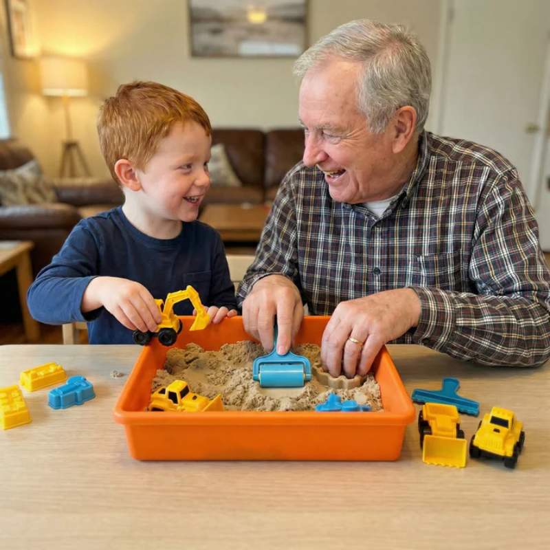 Sandbox - Mallette Chantier de Construction Sable Magique - Evoluchild - 14:100018786Construction Sensory;200007763:201336106