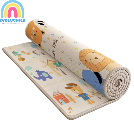 Tapis d'éveil en mousse motricité libre - Evoluchild - 14:193#Double sided pattern;5:200007090#180x120x1cm