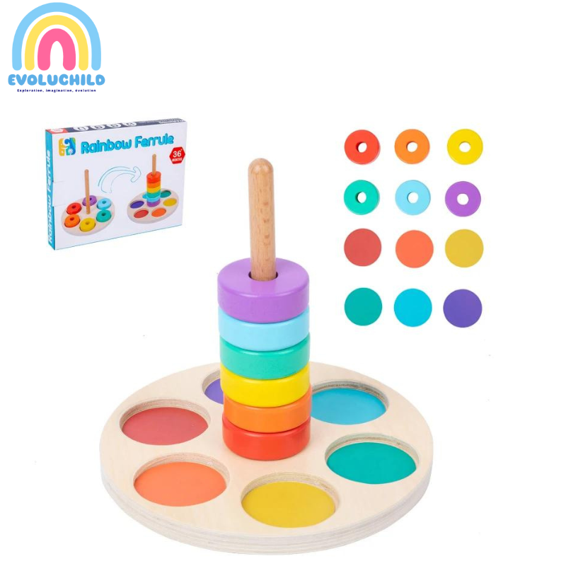 Montessori Rainbow Stacking Rings