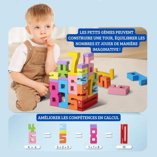 Blocs de Nombres Montessori en Bois – Le jeu parfait pour apprendre à compter !