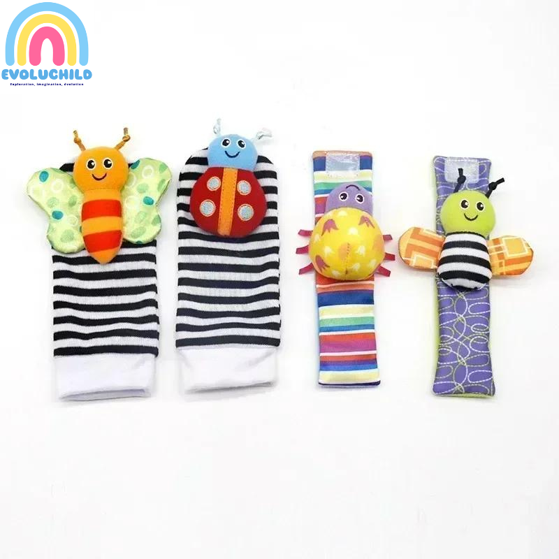 Chaussettes & Bracelet Hochet pour Bébé - Chaleur et Stimulation Sensorielle