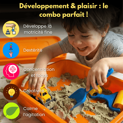 Sandbox - Mallette Chantier de Construction Sable Magique - Evoluchild - 14:100018786Construction Sensory;200007763:201336106