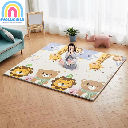 Tapis d'éveil en mousse motricité libre - Evoluchild - 14:350853#Double sided pattern;5:200007090#180x120x1cm