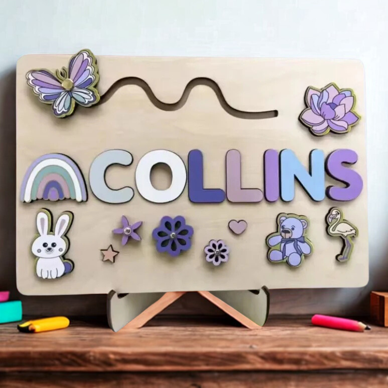 Puzzle personnalisé prenom en bois