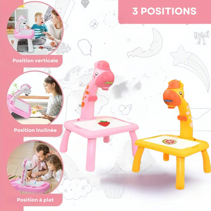 Table de dessin lumineuse enfant avec projecteur - Apprendre à dessiner en s'amusant