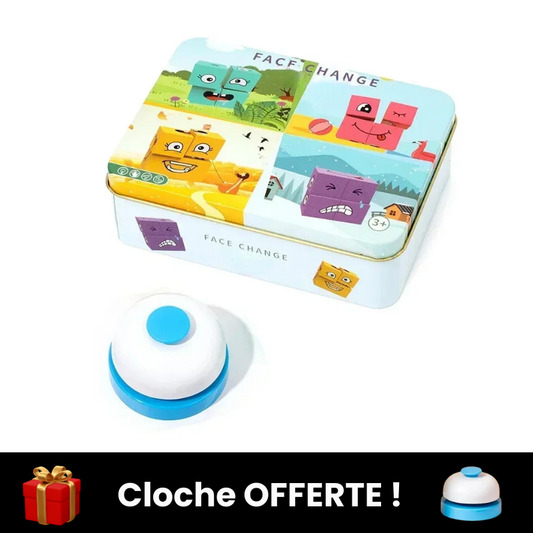 Jeu de cube d'émotions en bois