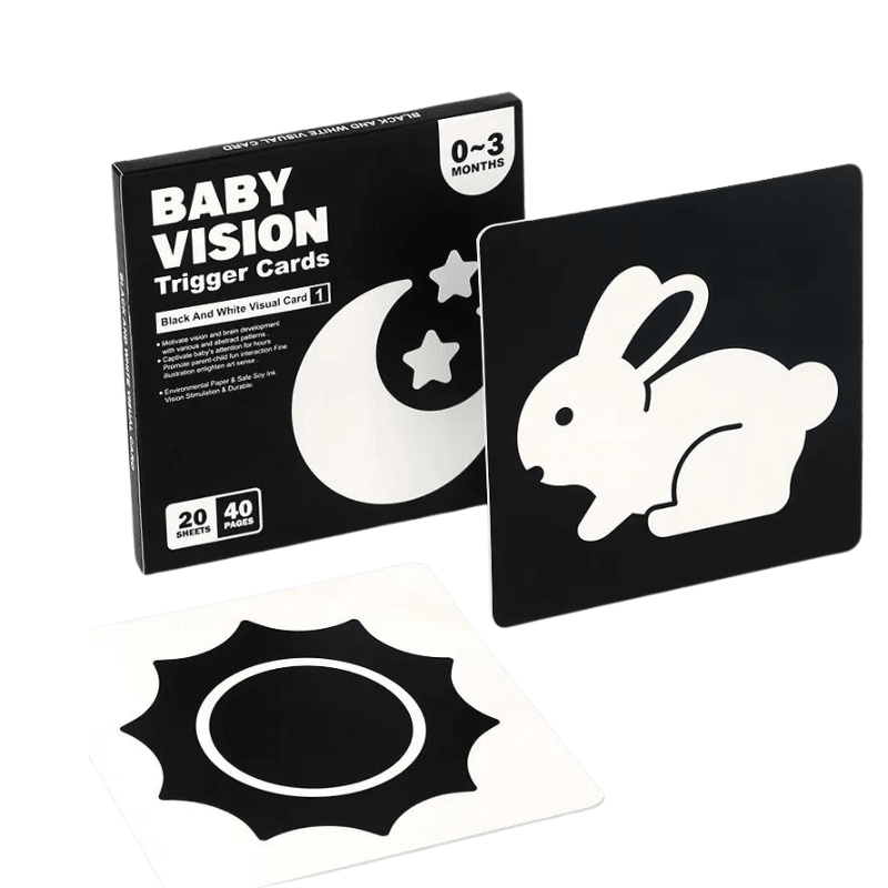 Cartes à contraste pour stimulation visuelle de bébé - Evoluchild - 14:2000075010-3mouths