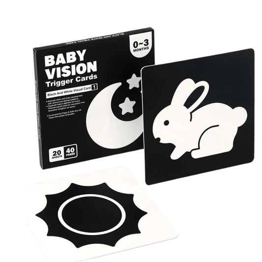 Cartes à contraste pour stimulation visuelle de bébé - Evoluchild - 14:2000075010-3mouths