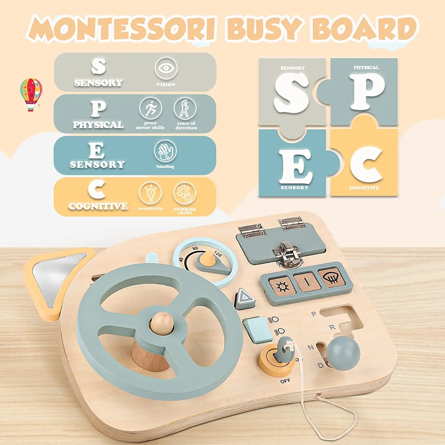 Volant Montessori en Bois