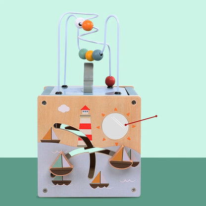 Cube d'Activité en Bois 5-en-1 : L'Expérience Ludique et Éducative Complète 👩🏽‍🚀