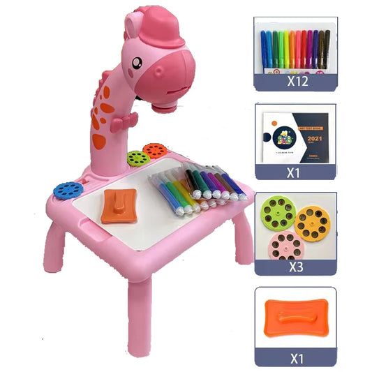 Table de dessin lumineuse enfant avec projecteur - Apprendre à dessiner en s'amusant