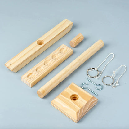 Jeu en bois de lancer d'anneaux