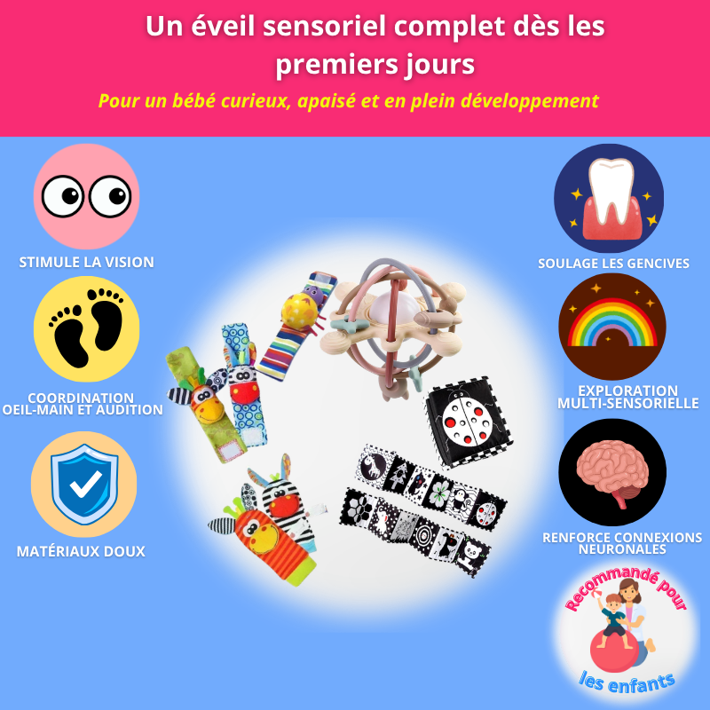 Kit Éveil Sensoriel Complet Bébé 0-12 mois